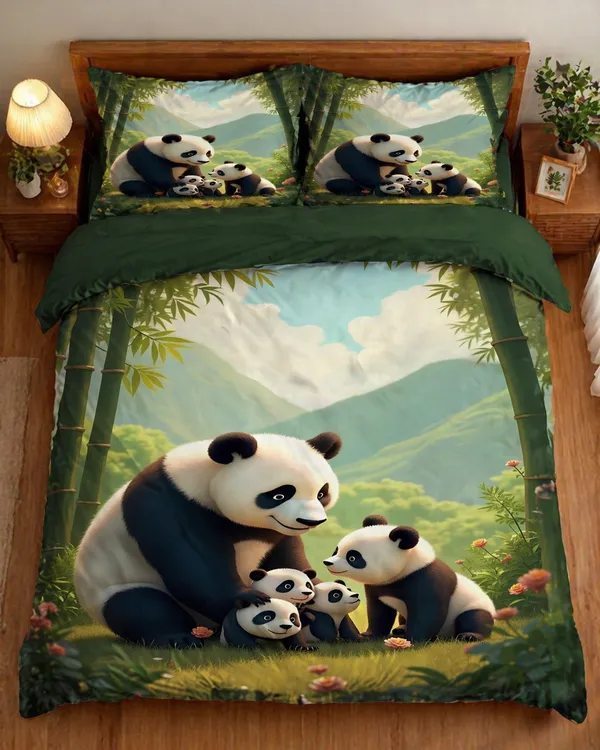 7D_Digital_Print_Glace_Cotton_Double_Bed_King_Size_With_Flat_Double_Bedsheet_&_2_Pillow_Covers_|_Soft_Lightweight_All_Season_Bedding_Set__90X100