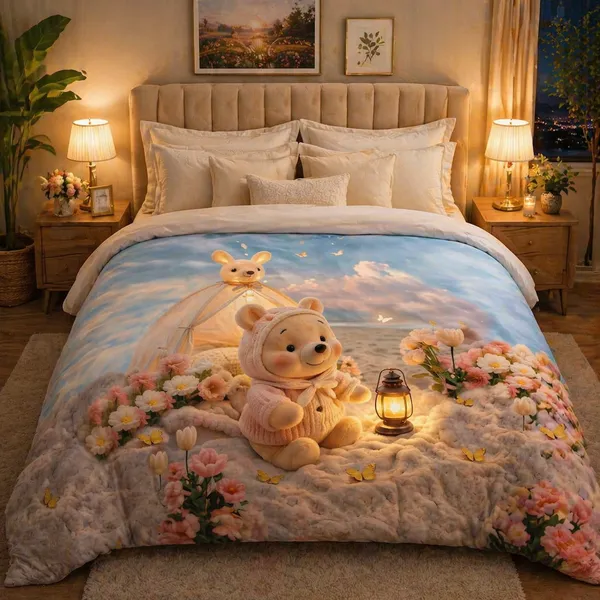7D_Digital_Print_Glace_Cotton_Double_Bed_King_Size_With_Flat_Double_Bedsheet_&_2_Pillow_Covers_|_Soft_Lightweight_All_Season_Bedding_Set__90X100