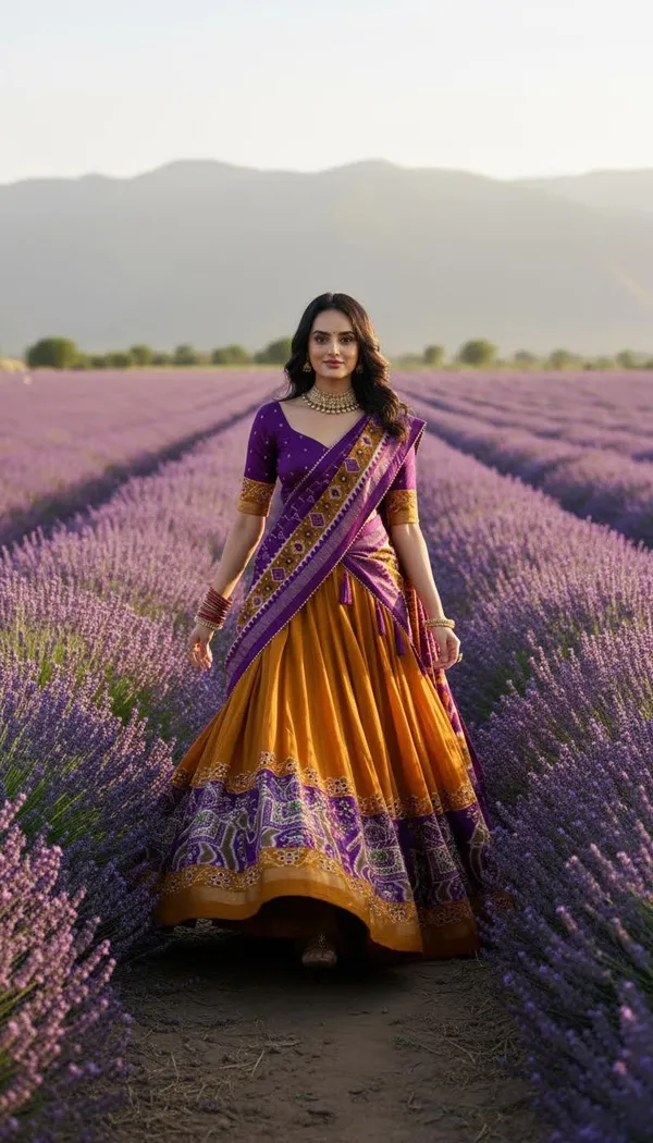 Yellow_Dola_Silk_Patola_Foil_Print_Flared_Lehenga_Choli_For_Women