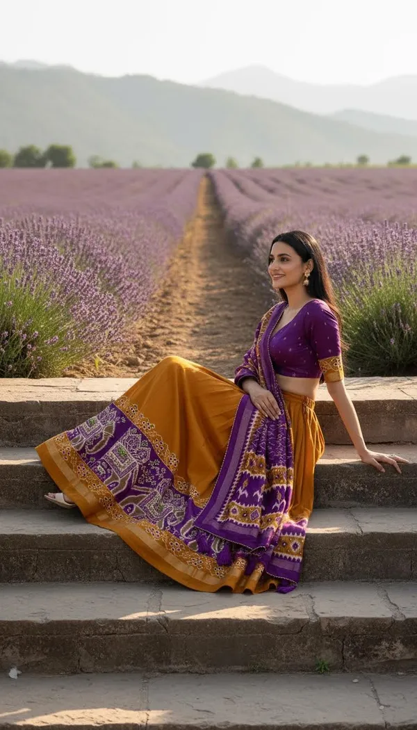Yellow_Dola_Silk_Patola_Foil_Print_Flared_Lehenga_Choli_For_Women