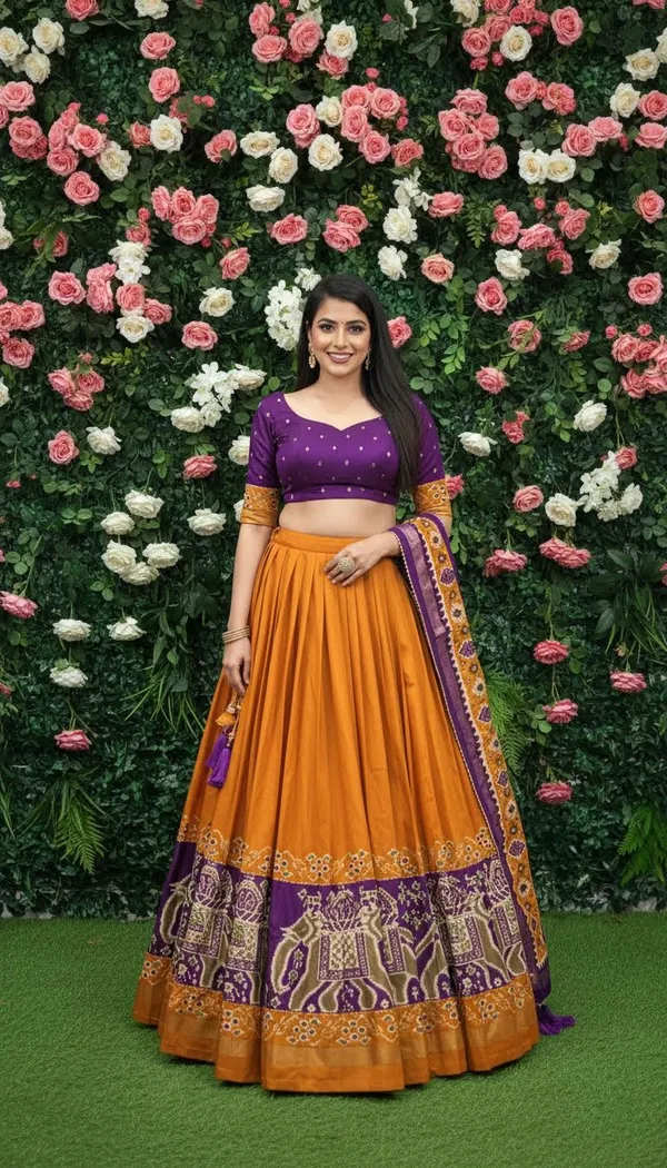 Yellow_Dola_Silk_Patola_Foil_Print_Flared_Lehenga_Choli_For_Women