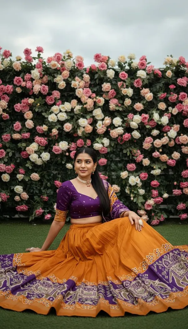 Yellow_Dola_Silk_Patola_Foil_Print_Flared_Lehenga_Choli_For_Women