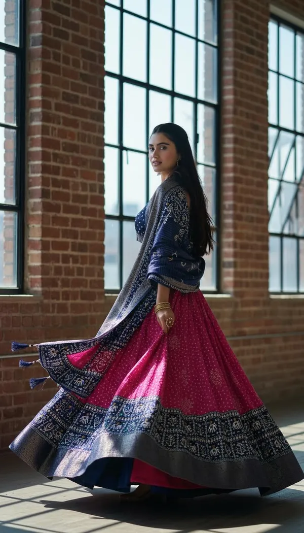 Pink_Lichi_Fabric_Jacquard_Jari_Print_Flared_Lehenga_Choli_For_Women