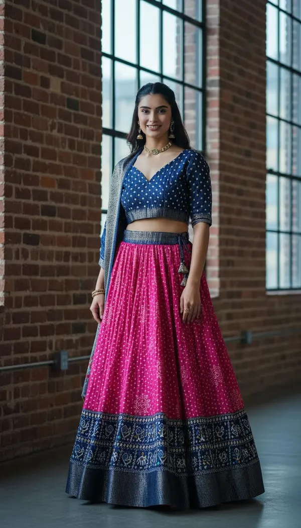 Pink_Lichi_Fabric_Jacquard_Jari_Print_Flared_Lehenga_Choli_For_Women