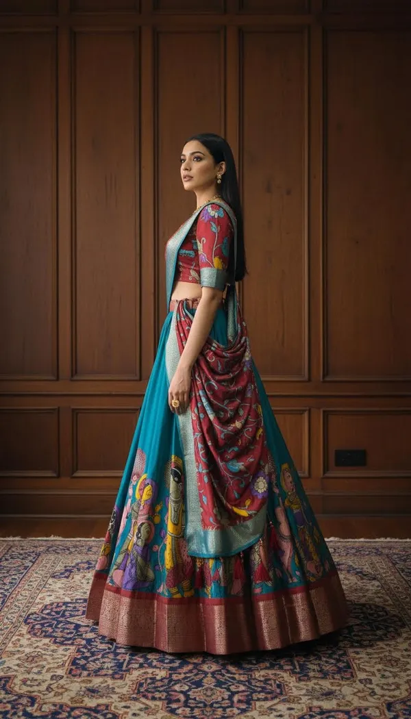 Firozi_Dola_Silk_Patola_Print_Lehenga_Choli_For_Women
