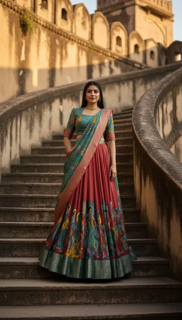 Red_Dola_Silk_Patola_Print_Lehenga_Choli_For_Women