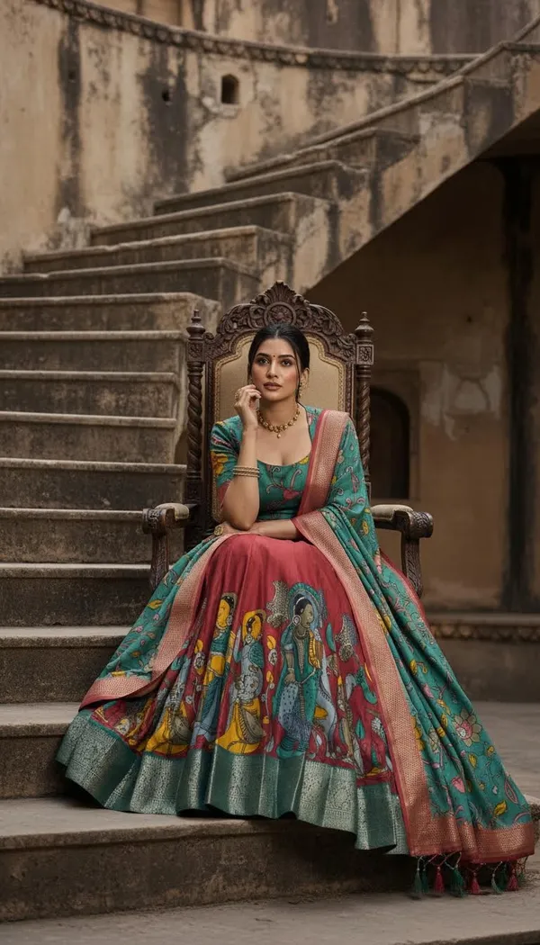 Red_Dola_Silk_Patola_Print_Lehenga_Choli_For_Women