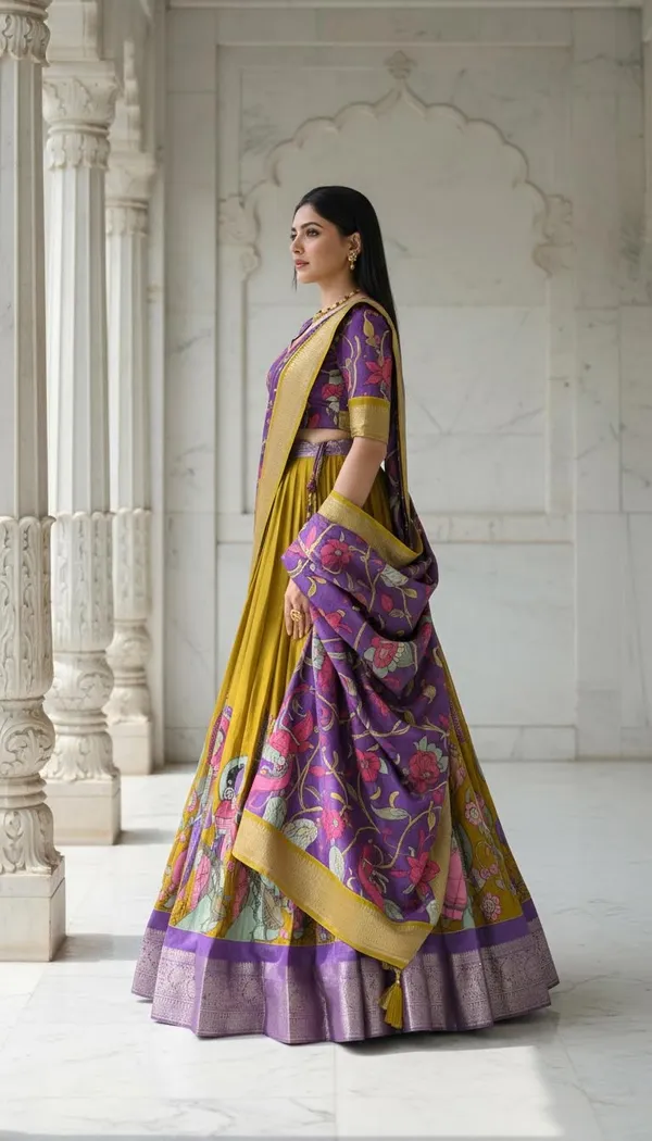 Yellow_Dola_Silk_Patola_Print_Lehenga_Choli_For_Women