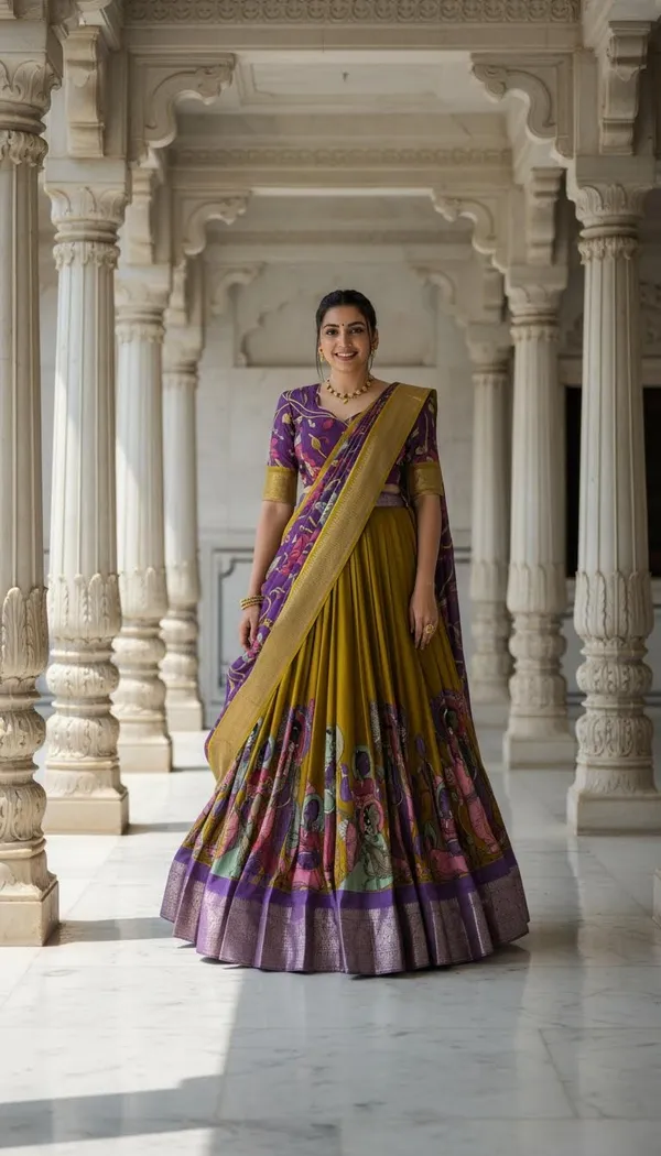 Yellow_Dola_Silk_Patola_Print_Lehenga_Choli_For_Women