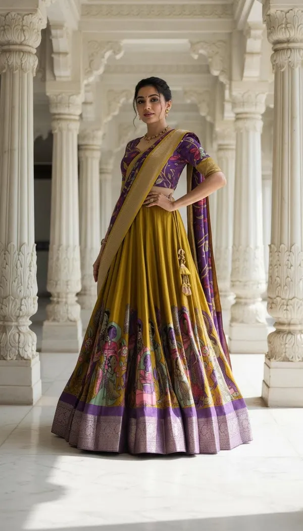 Yellow_Dola_Silk_Patola_Print_Lehenga_Choli_For_Women
