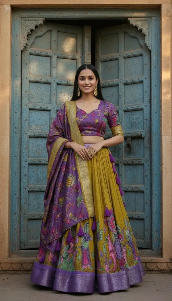Yellow_Dola_Silk_Patola_Print_Lehenga_Choli_For_Women