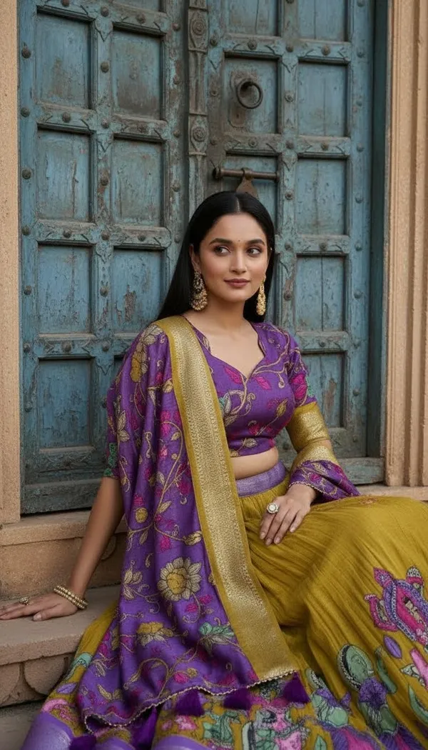 Yellow_Dola_Silk_Patola_Print_Lehenga_Choli_For_Women