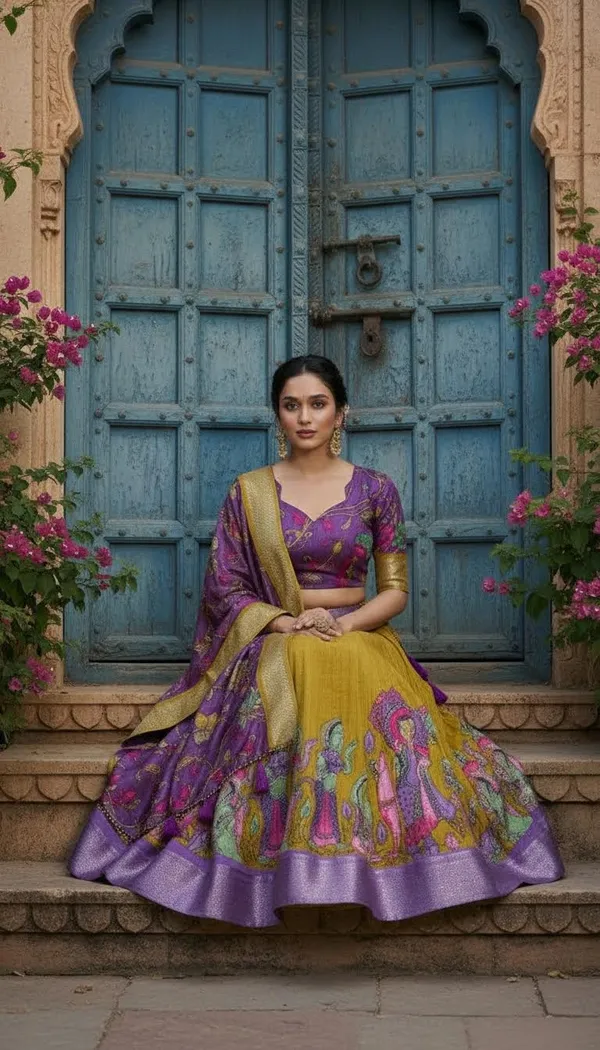 Yellow_Dola_Silk_Patola_Print_Lehenga_Choli_For_Women