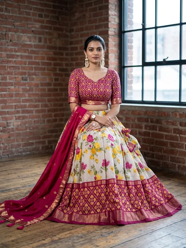 Pink_Dola_Silk_Patola_Print_Lehenga_Choli_For_Women