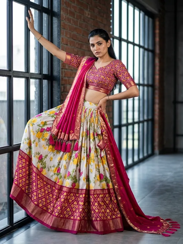 Pink_Dola_Silk_Patola_Print_Lehenga_Choli_For_Women