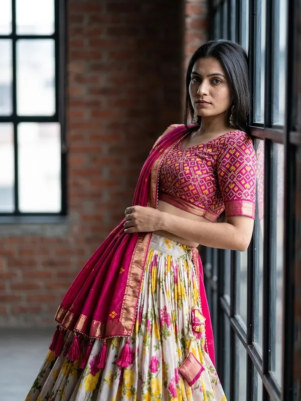 Pink_Dola_Silk_Patola_Print_Lehenga_Choli_For_Women