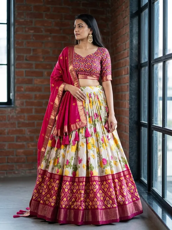 Pink_Dola_Silk_Patola_Print_Lehenga_Choli_For_Women