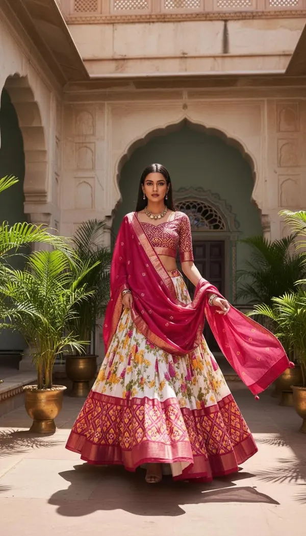 Pink_Dola_Silk_Patola_Print_Lehenga_Choli_For_Women