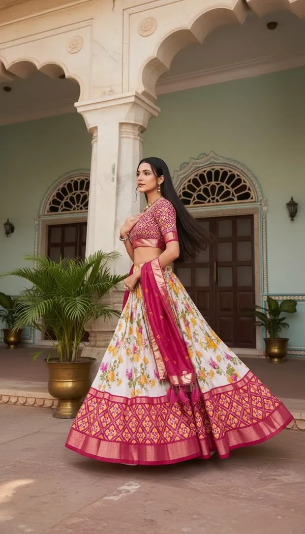 Pink_Dola_Silk_Patola_Print_Lehenga_Choli_For_Women