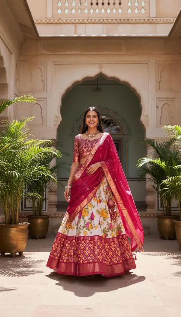 Pink_Dola_Silk_Patola_Print_Lehenga_Choli_For_Women