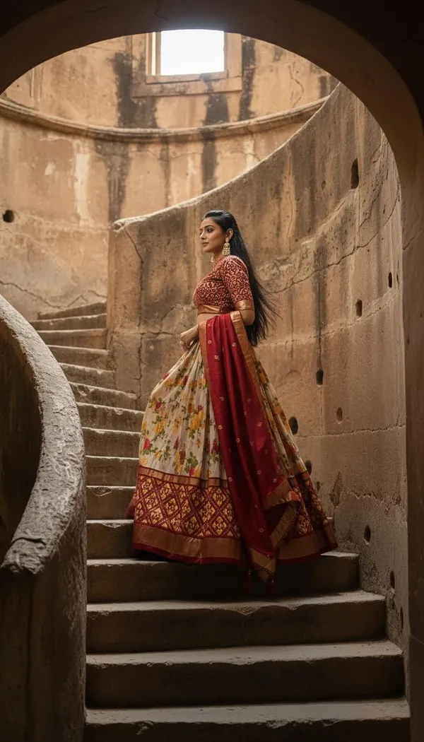 Red_Dola_Silk_Patola_Print_Lehenga_Choli_For_Women