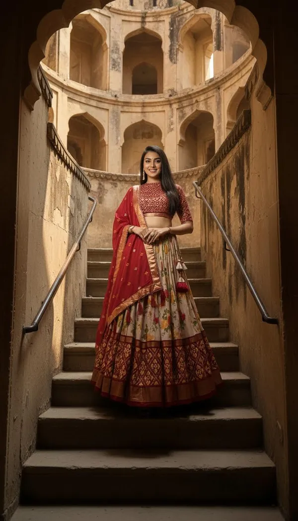 Red_Dola_Silk_Patola_Print_Lehenga_Choli_For_Women