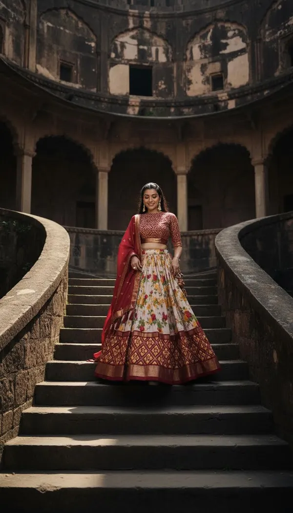 Red_Dola_Silk_Patola_Print_Lehenga_Choli_For_Women