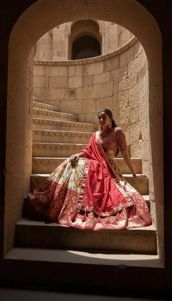 Red_Dola_Silk_Patola_Print_Lehenga_Choli_For_Women