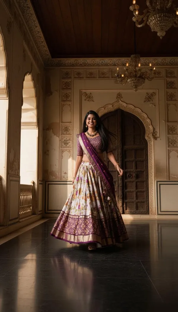 Wine_Dola_Silk_Patola_Print_Lehenga_Choli_For_Women