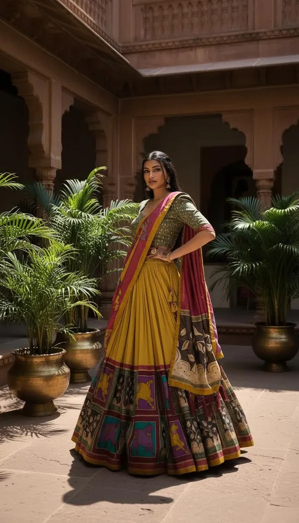 Yellow_Dola_Silk_Patola_Foil_Print_Lehenga_Choli_For_Women