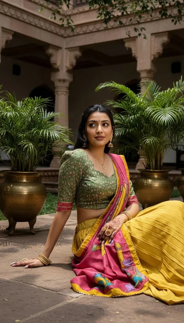 Yellow_Dola_Silk_Patola_Foil_Print_Lehenga_Choli_For_Women