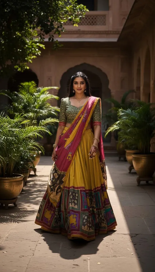 Yellow_Dola_Silk_Patola_Foil_Print_Lehenga_Choli_For_Women