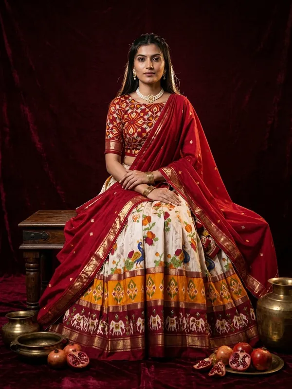 Red_Dola_Silk_Patola_Print_Lehenga_Choli_For_Women