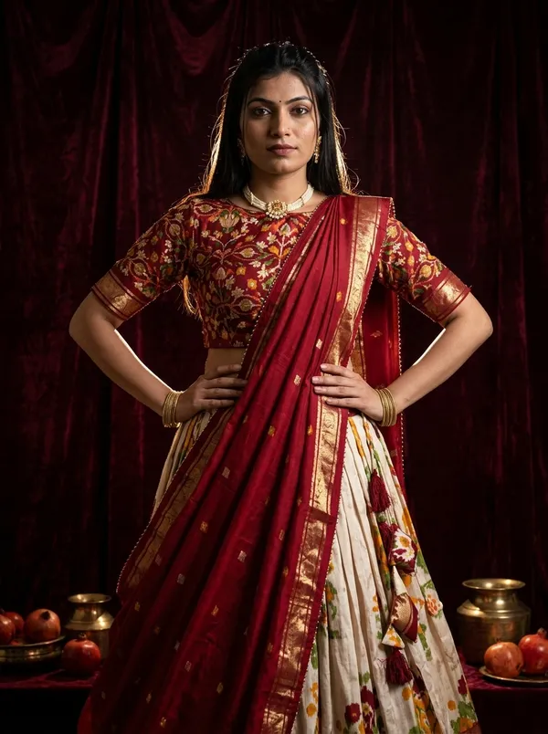 Red_Dola_Silk_Patola_Print_Lehenga_Choli_For_Women