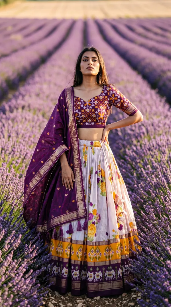 Wine_Dola_Silk_Patola_Print_Lehenga_Choli_For_Women
