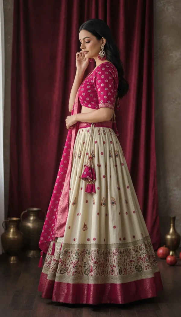 Pink_Lichi_Fabric_Jacquard_Jari_Print_A-Line_Lehenga_Choli_For_Women
