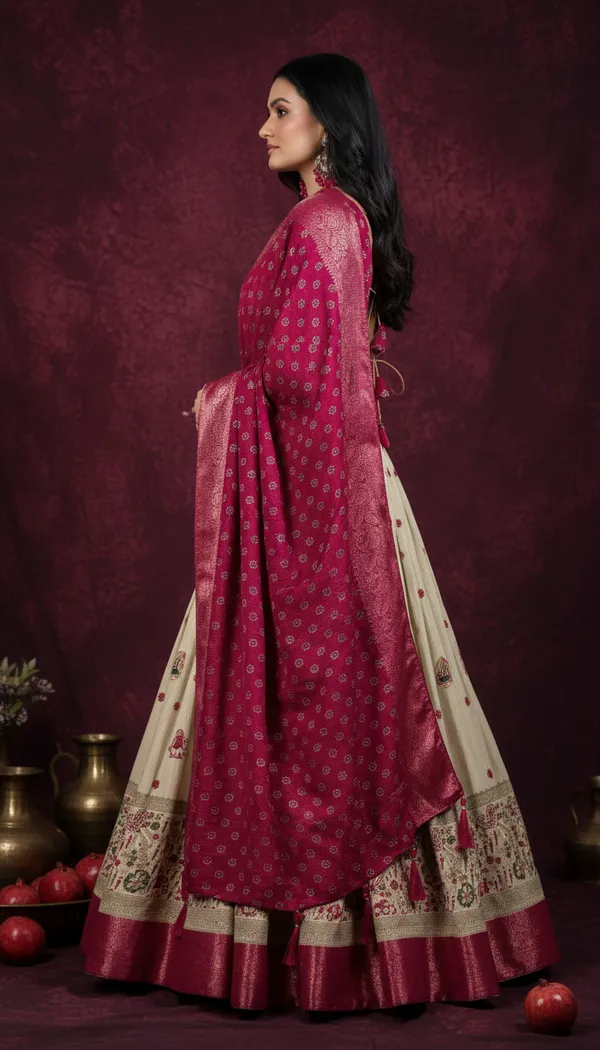 Pink_Lichi_Fabric_Jacquard_Jari_Print_A-Line_Lehenga_Choli_For_Women