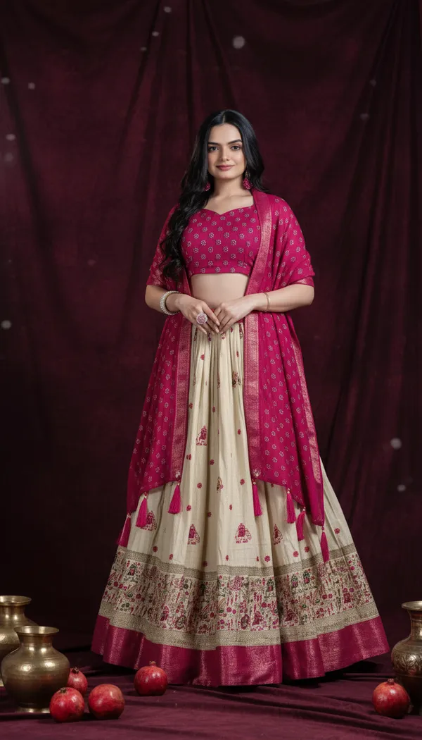 Pink_Lichi_Fabric_Jacquard_Jari_Print_A-Line_Lehenga_Choli_For_Women