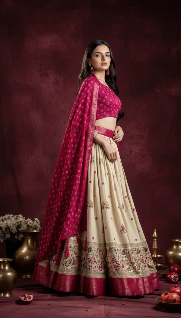 Pink_Lichi_Fabric_Jacquard_Jari_Print_A-Line_Lehenga_Choli_For_Women