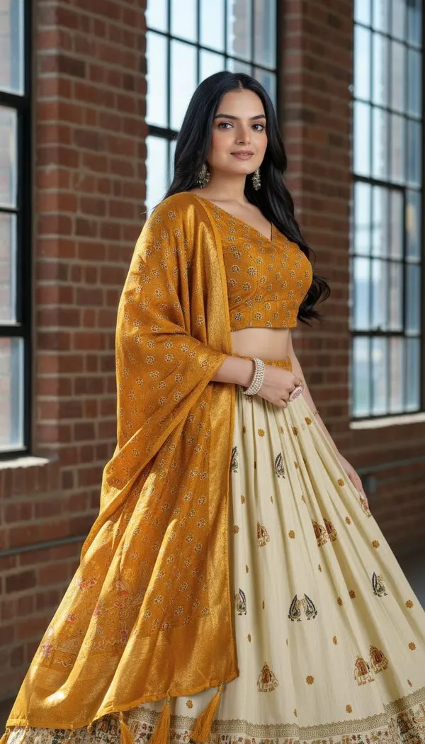 Yellow_Lichi_Fabric_Jacquard_Jari_Print_A-Line_Lehenga_Choli_For_Women