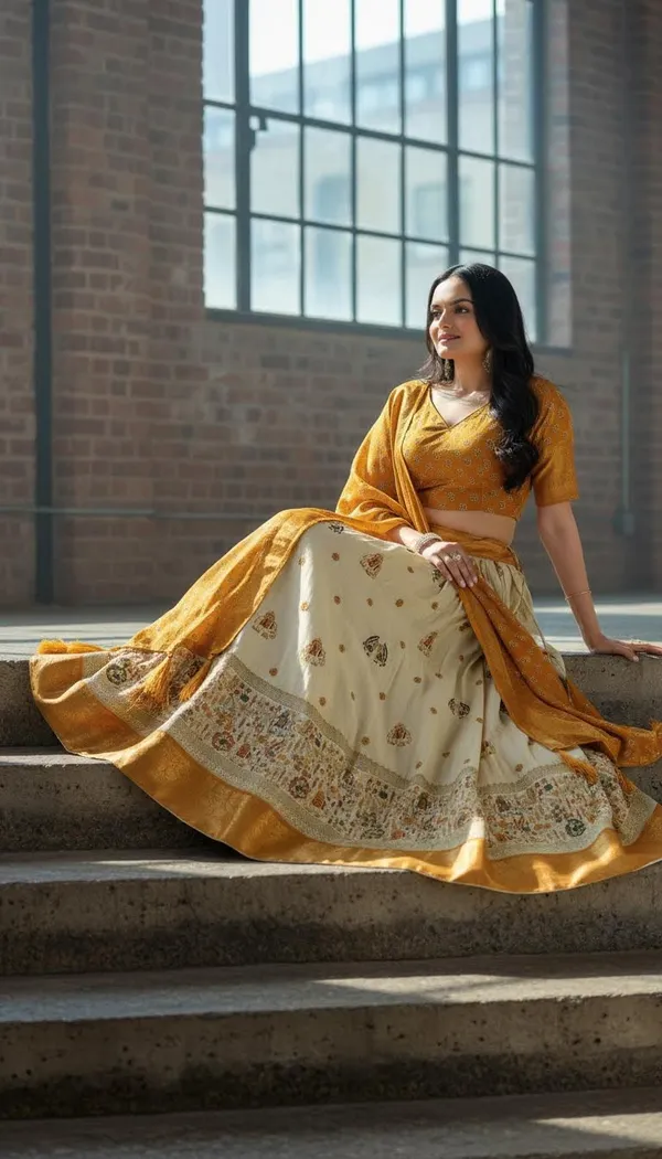 Yellow_Lichi_Fabric_Jacquard_Jari_Print_A-Line_Lehenga_Choli_For_Women