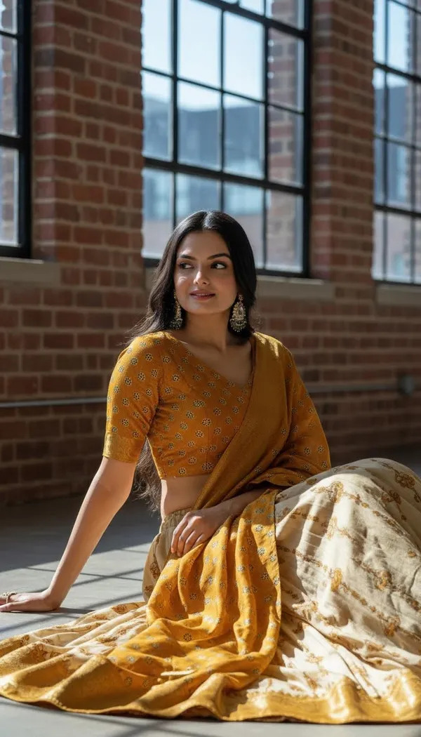 Yellow_Lichi_Fabric_Jacquard_Jari_Print_A-Line_Lehenga_Choli_For_Women