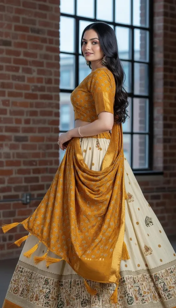 Yellow_Lichi_Fabric_Jacquard_Jari_Print_A-Line_Lehenga_Choli_For_Women