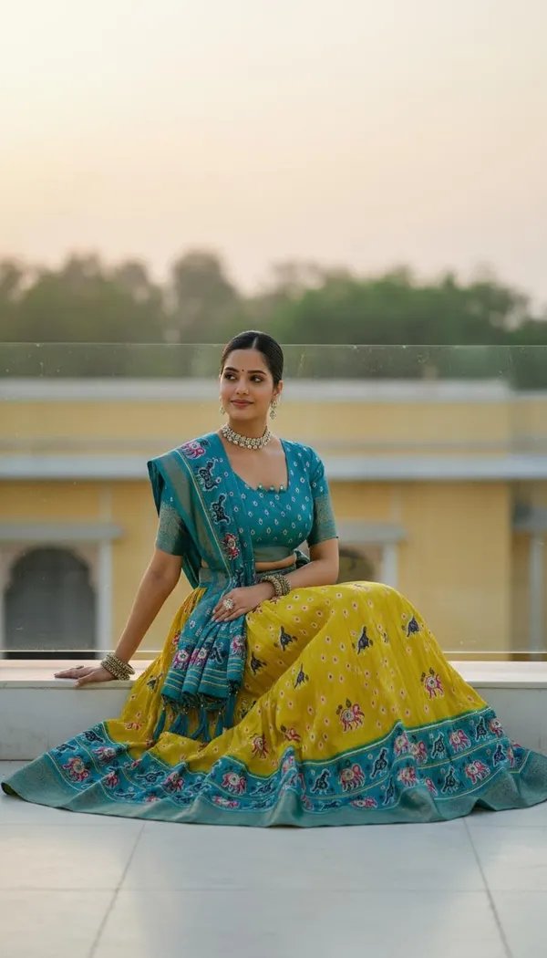 Yellow_Lichi_Fabric_Jacquard_Jari_Print_A-Line_Lehenga_Choli_For_Women