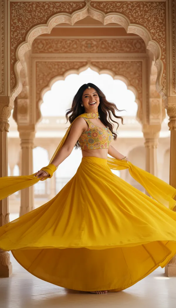 Yellow_Fox_Georgette_Embroidered_Fully_Flared_Lehenga_Choli_For_Women