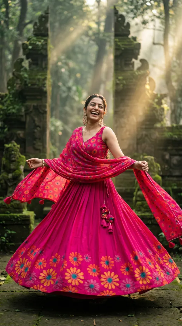 Pink_Dola_Silk_Patola_Foil_Print_A-Line_Lehenga_Choli_For_Women