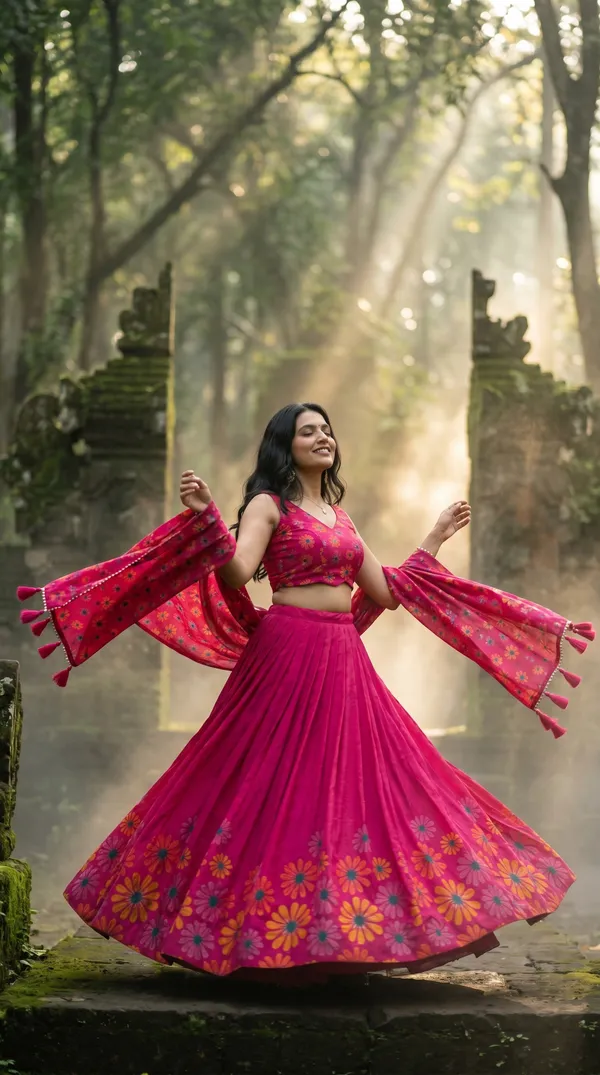 Pink_Dola_Silk_Patola_Foil_Print_A-Line_Lehenga_Choli_For_Women