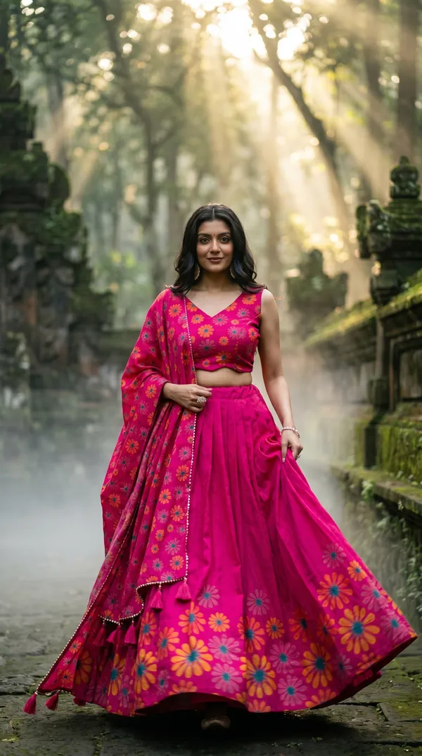 Pink_Dola_Silk_Patola_Foil_Print_A-Line_Lehenga_Choli_For_Women