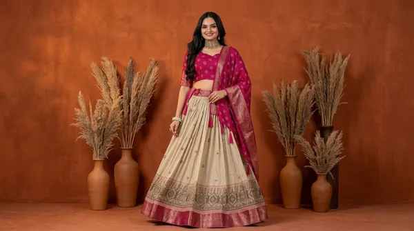 Pink_Lichi_Fabric_Jacquard_Jari_Print_A-Line_Lehenga_Choli_For_Women