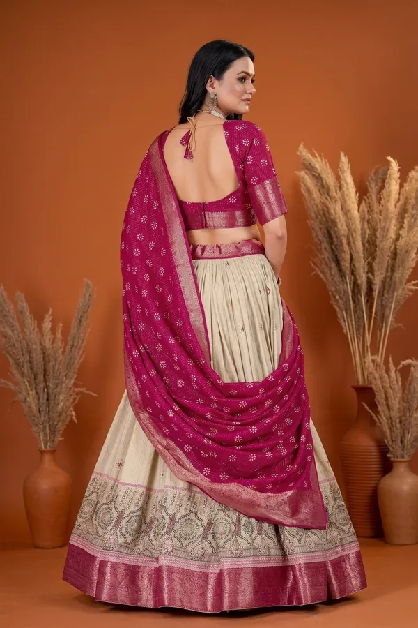 Pink_Lichi_Fabric_Jacquard_Jari_Print_A-Line_Lehenga_Choli_For_Women